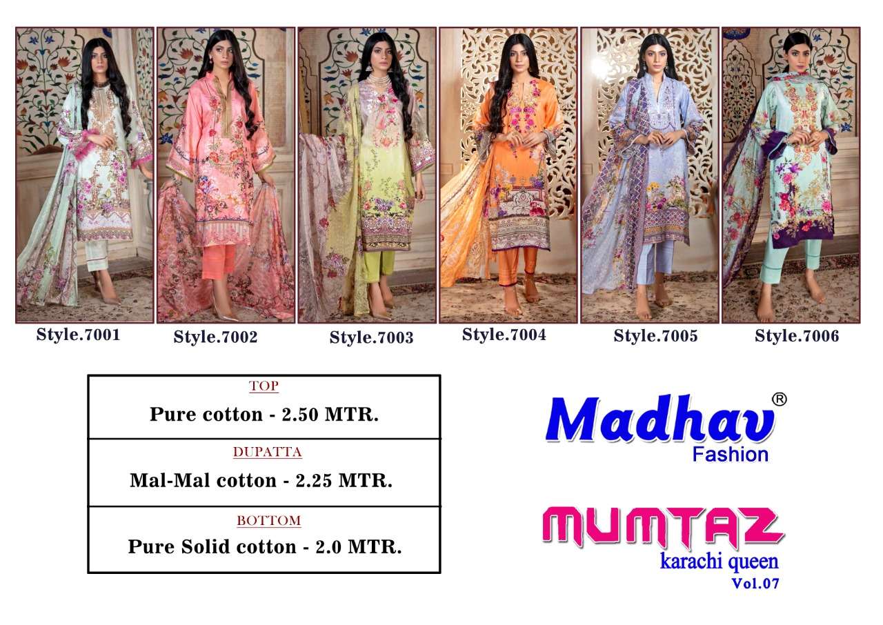 MADHAV FASHION MUMTAZ KARACHI QUEEN VOL 7 