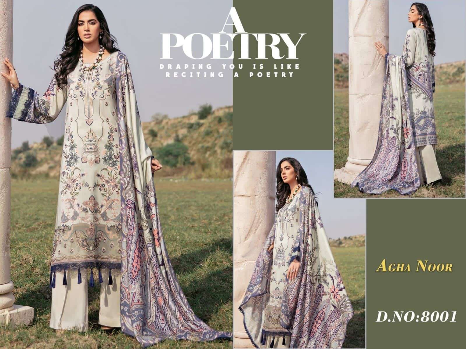 AGHA NOOR LUXURY LAWN COLLECTION VOL 8 