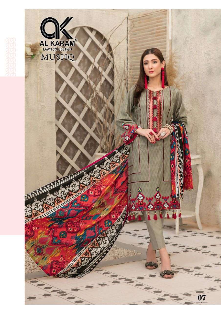 AL KARAM MUSHQ SELF EMBROIDERED COLLECTION 