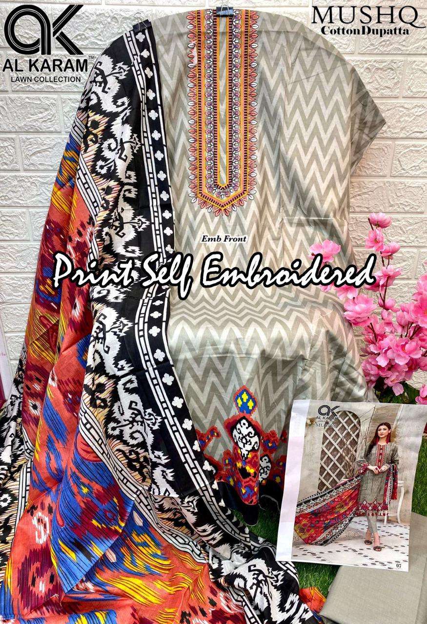 AL KARAM MUSHQ SELF EMBROIDERED COLLECTION 
