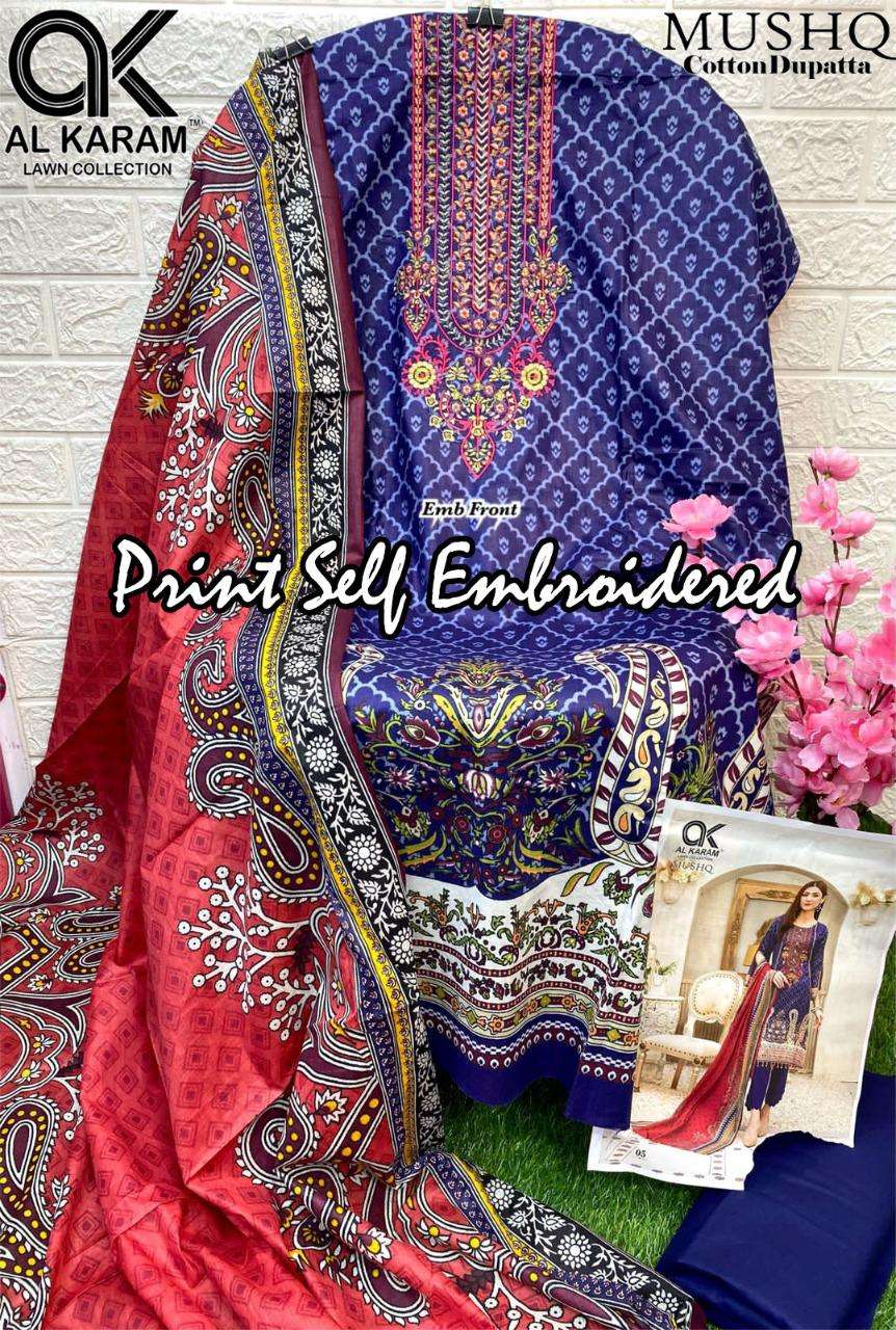 AL KARAM MUSHQ SELF EMBROIDERED COLLECTION 