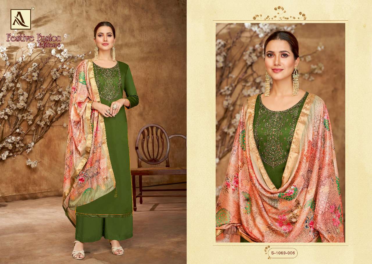 ALOK SUITS FESTIVE FUSION EDITION VOL 6