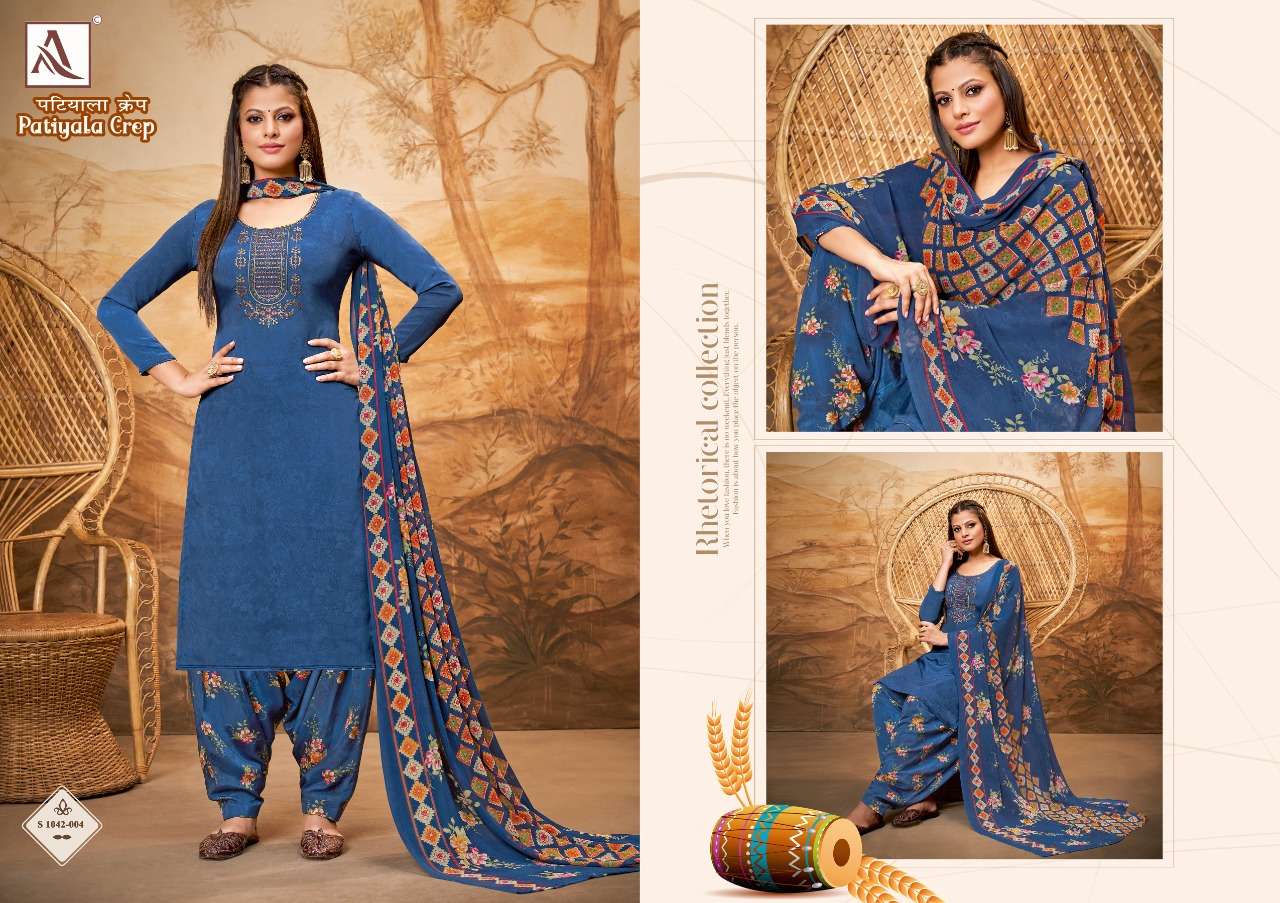 ALOK SUITS PATIYALA CREP