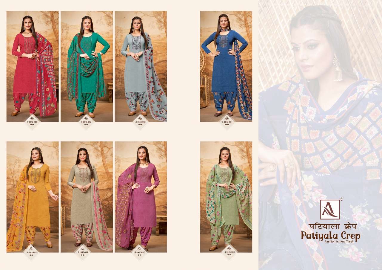 ALOK SUITS PATIYALA CREP