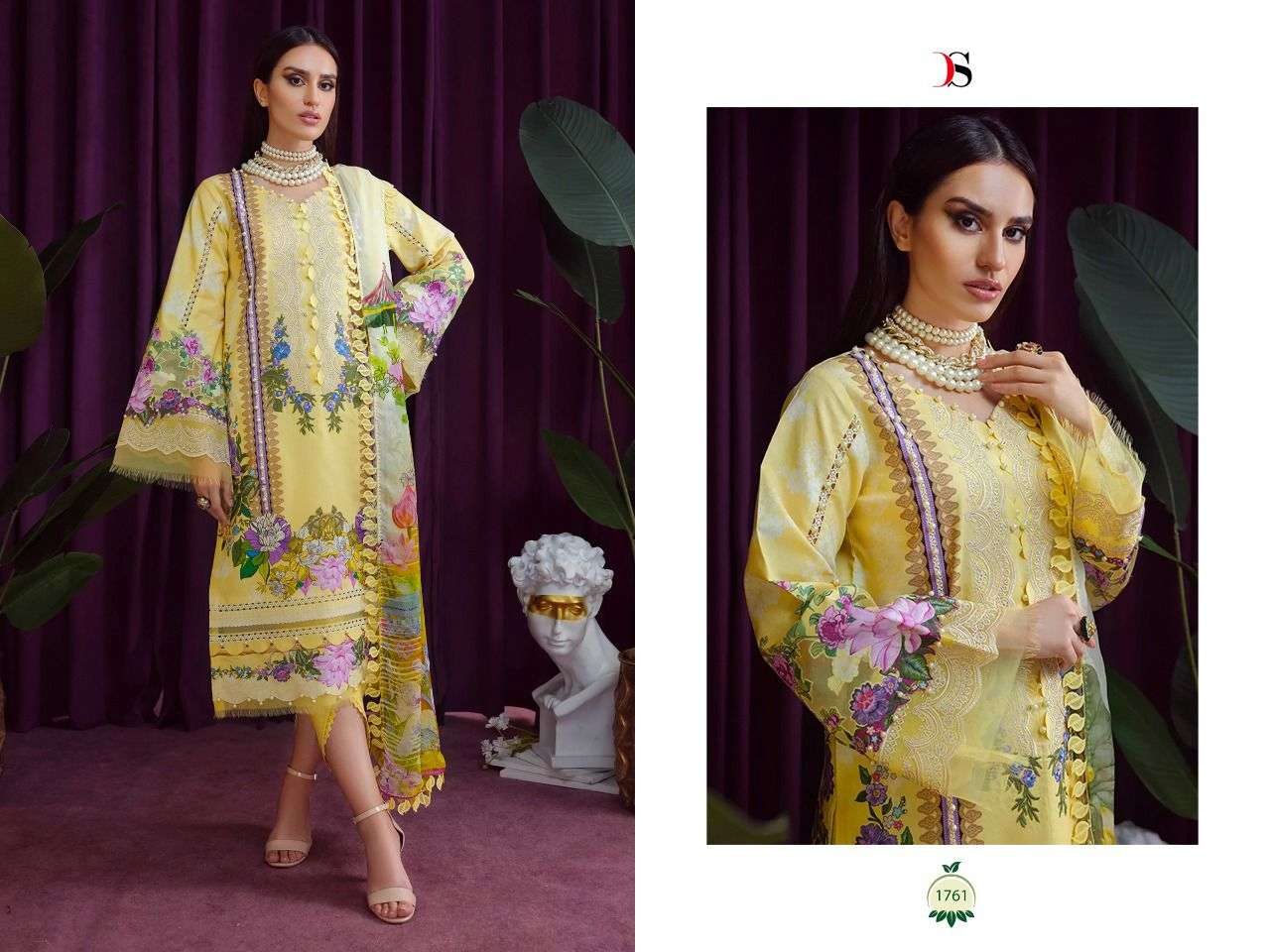 DEEPSY SUITS BLISS LAWN 22 VOL 3 PASHMINA
