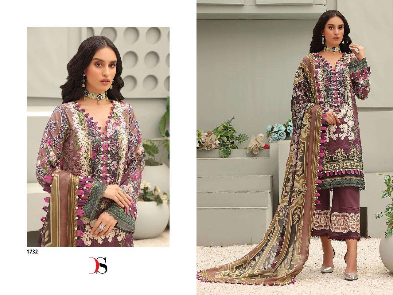 DEEPSY SUITS FIROUDS QUEENS COURT PASHMINA COLLECTION