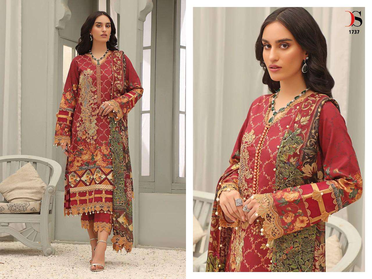 DEEPSY SUITS FIROUDS QUEENS COURT PASHMINA COLLECTION