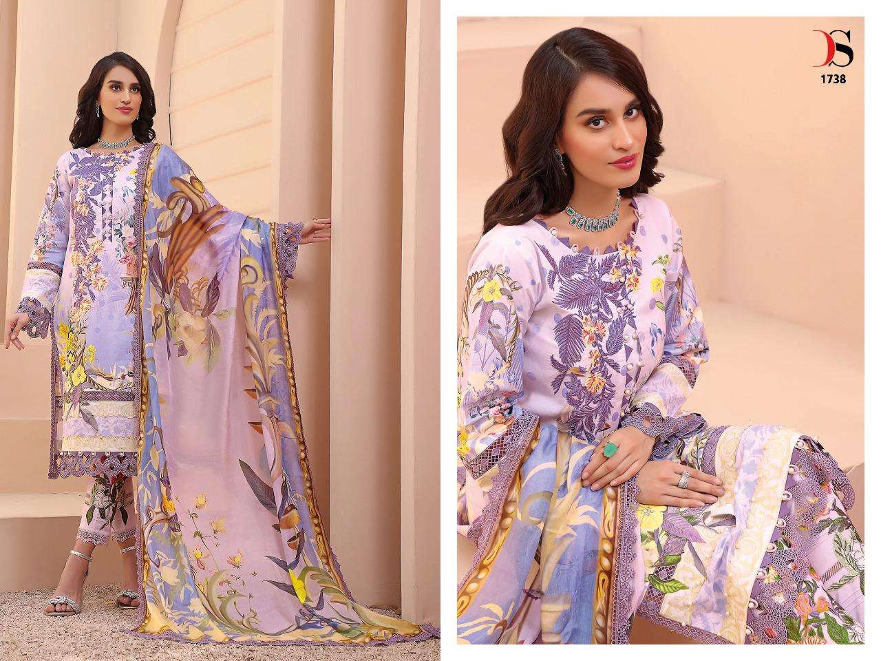 DEEPSY SUITS FIROUDS QUEENS COURT PASHMINA COLLECTION