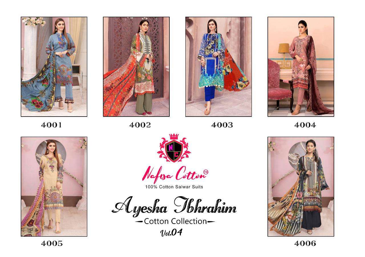 NAFISA COTTON AYESHA IBHRAHIM COTTON COLLECTION VOL 4 