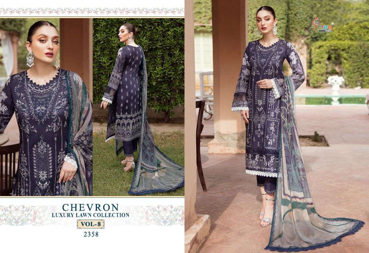 SHREE FABS CHEVRON LUXURY LAWN COLLECTION VOL 8 