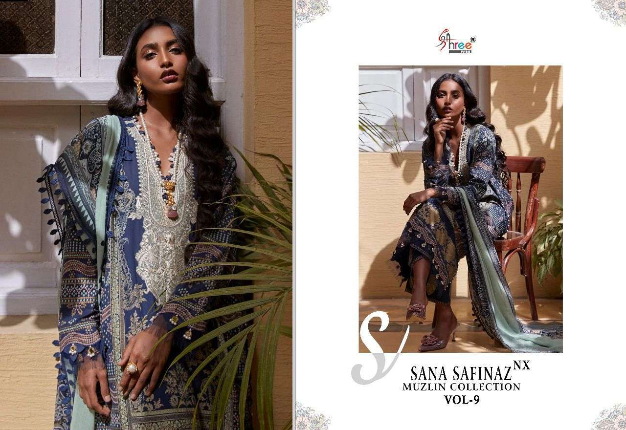 SHREE FABS SANA SAFINAZ MUZLIN COLLECTION VOL 9 NX