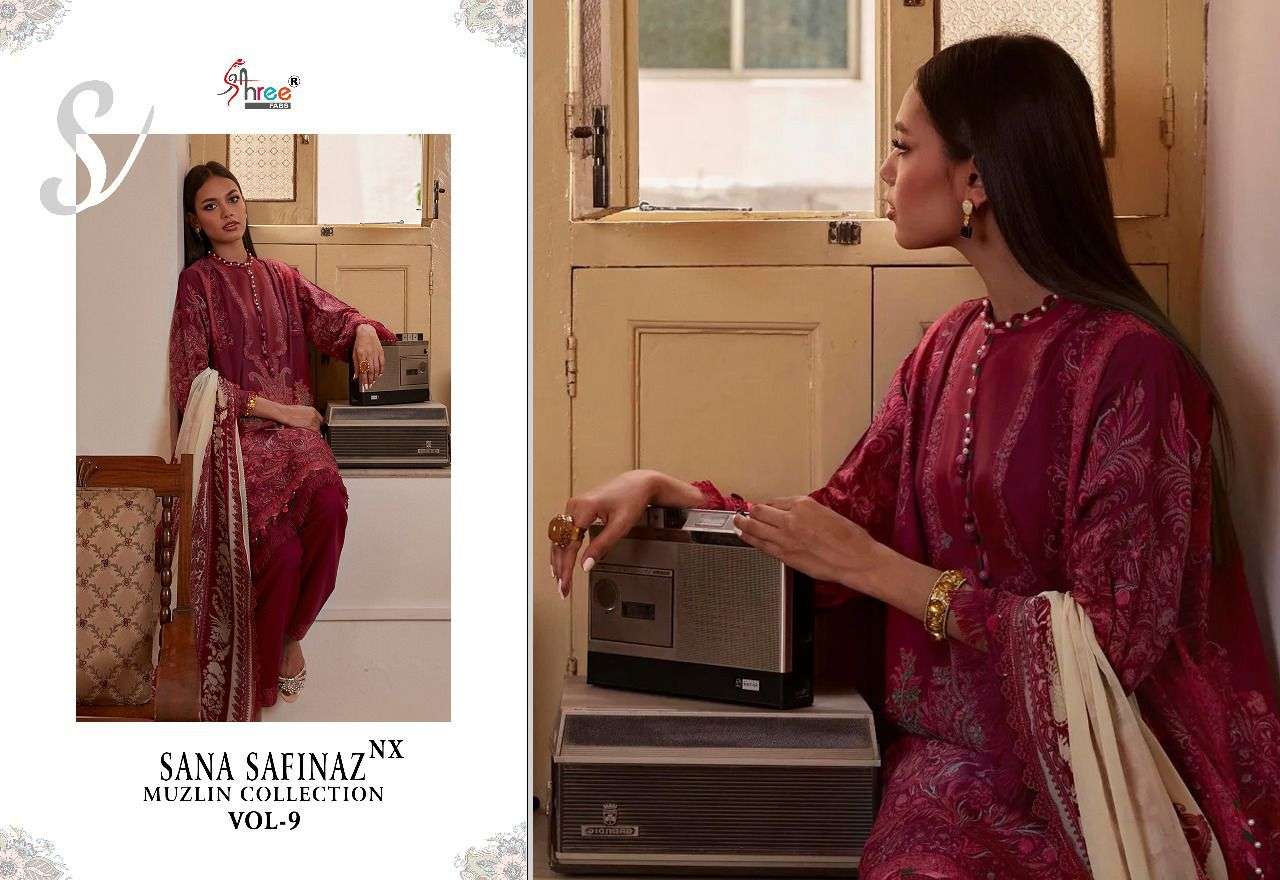SHREE FABS SANA SAFINAZ MUZLIN COLLECTION VOL 9 NX