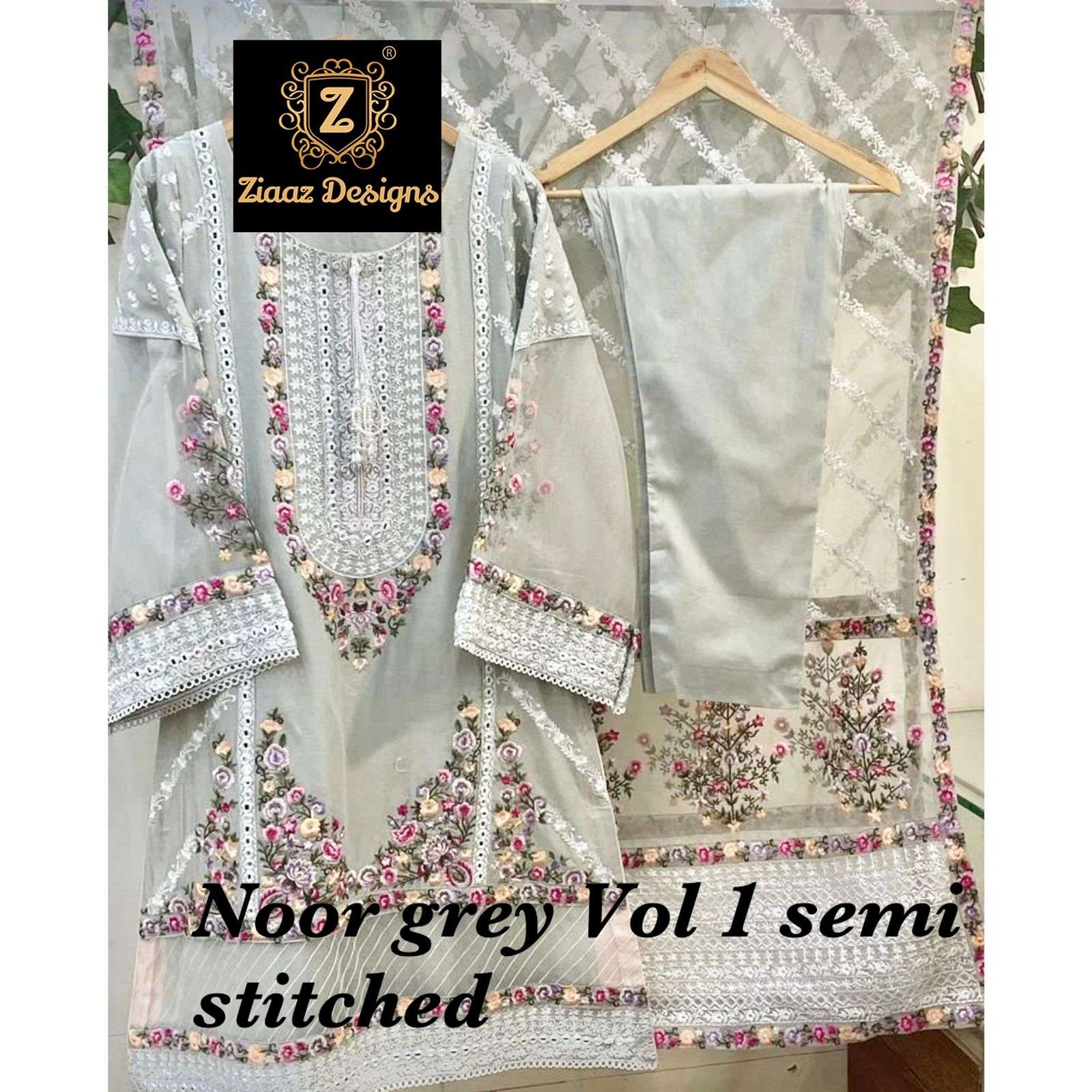 ZIAAZ DESIGNS NOOR GREY VOL 1 
