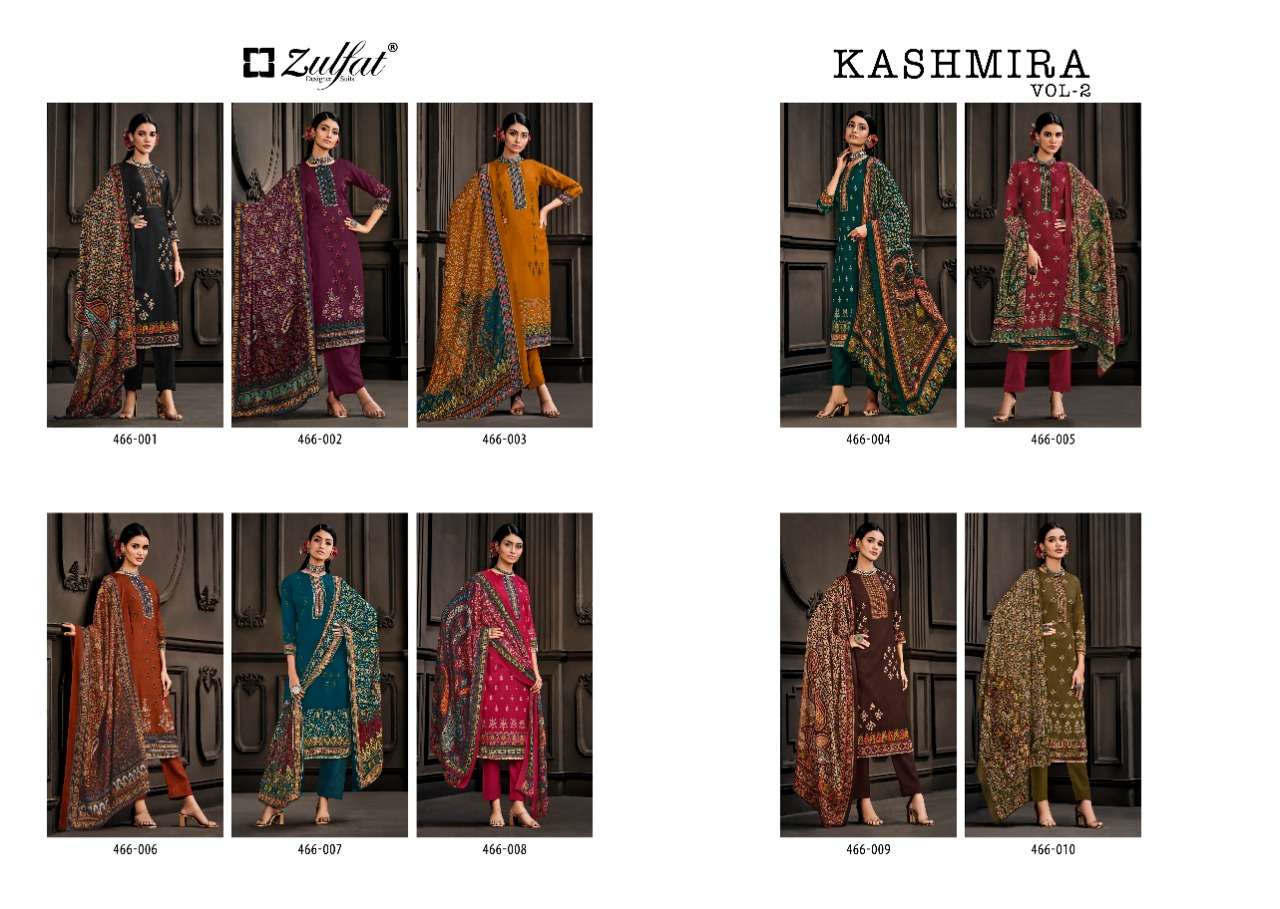 ZULFAT DESIGNER SUITS KASHMIRA VOL 2