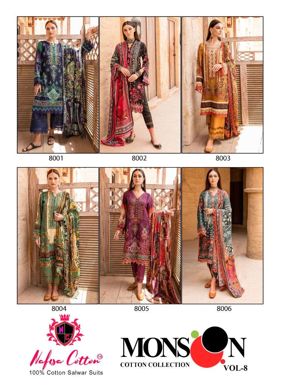 NAFISA COTTON MONSOON COTTON COLLECTION VOL 8