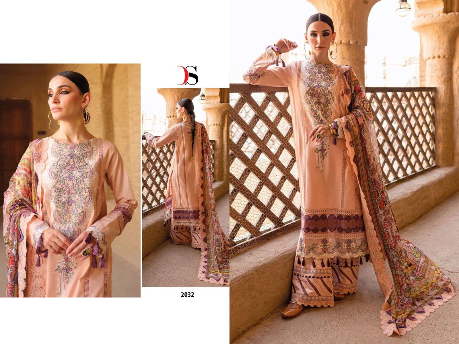 DEEPSY SUITS FIRDOUS OMBRE EMBROIDERED