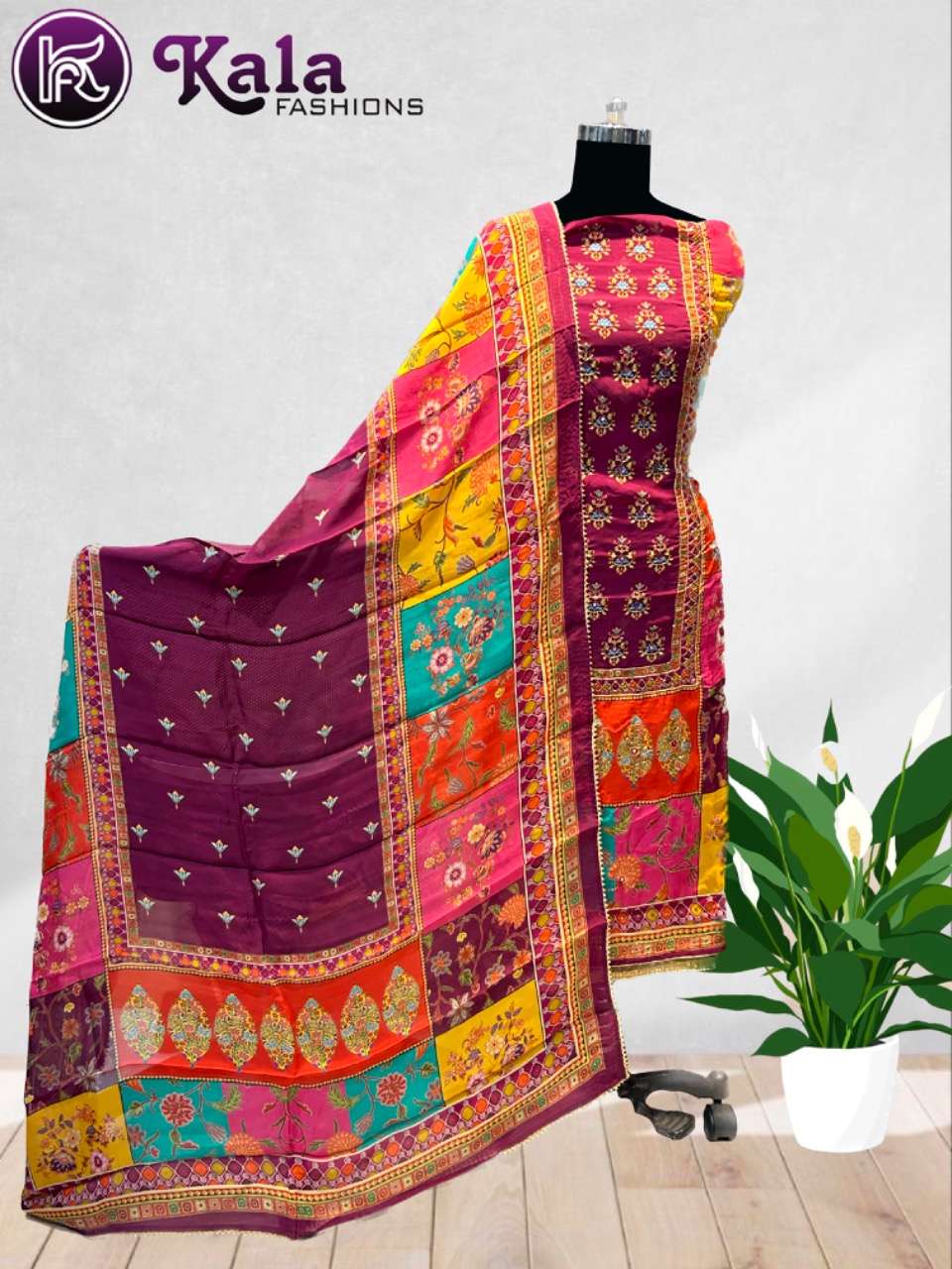 KALA FASHION UNSTITCHED SUITS