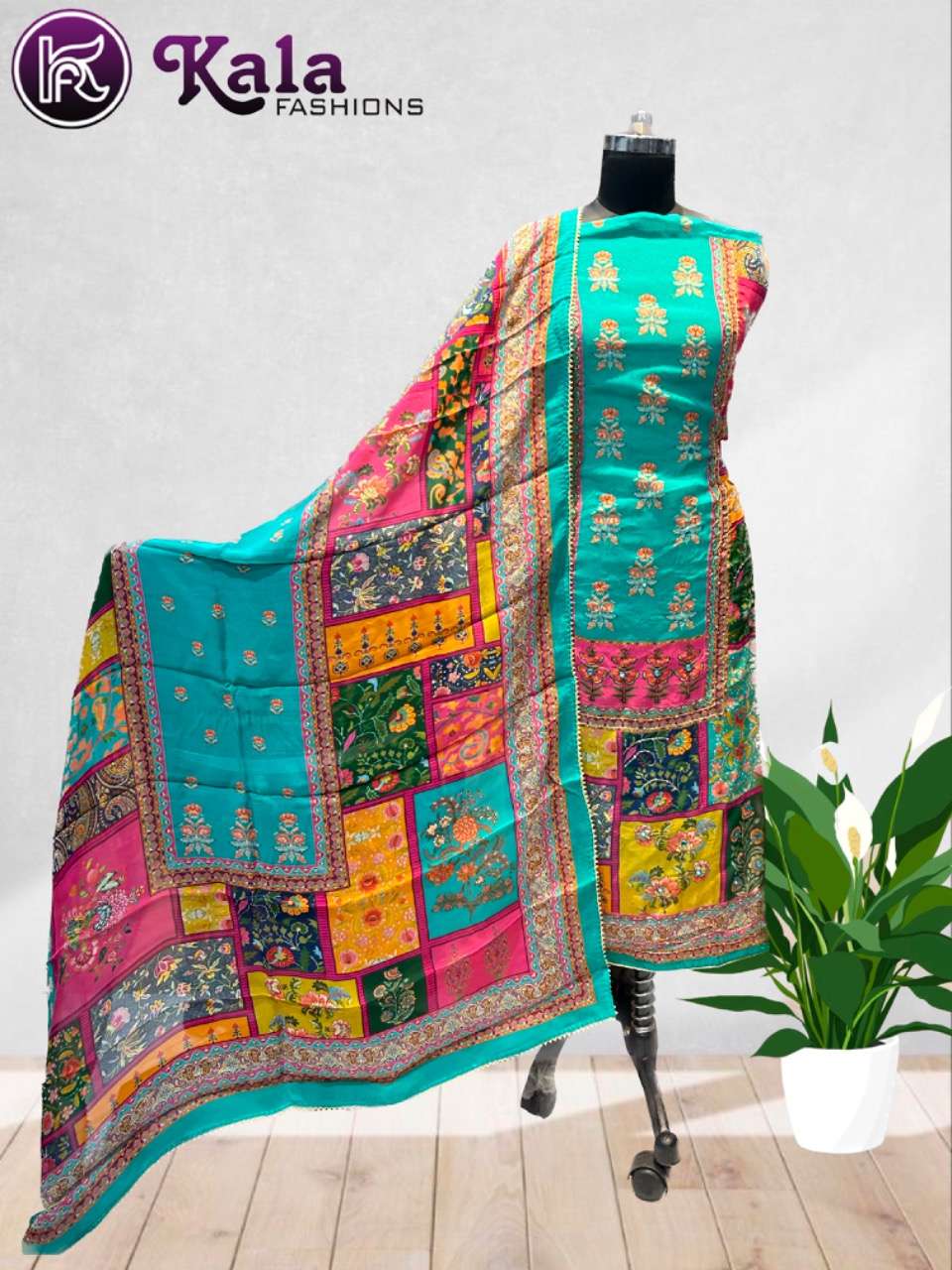 KALA FASHION UNSTITCHED SUITS