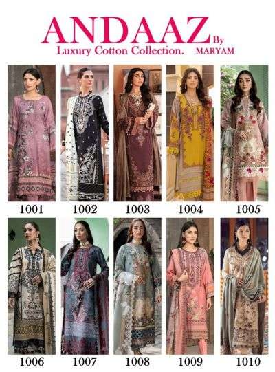 MARYAM ANDAAZ LUXURY COTTON COLLECTION 
