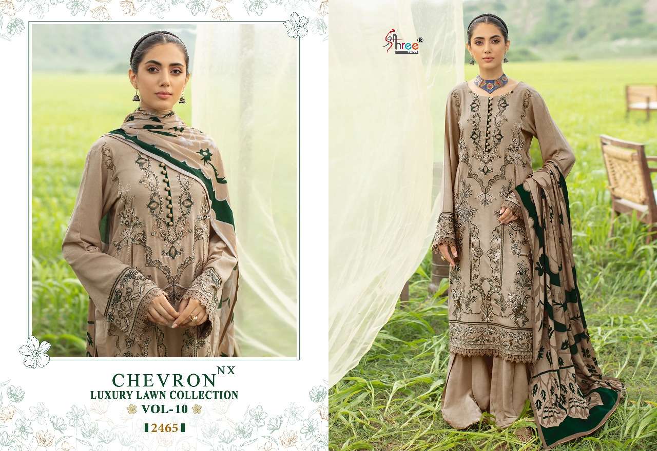 SHREE FABS CHEVRON LUXURY LAWN COLLECTION VOL 10 NX 