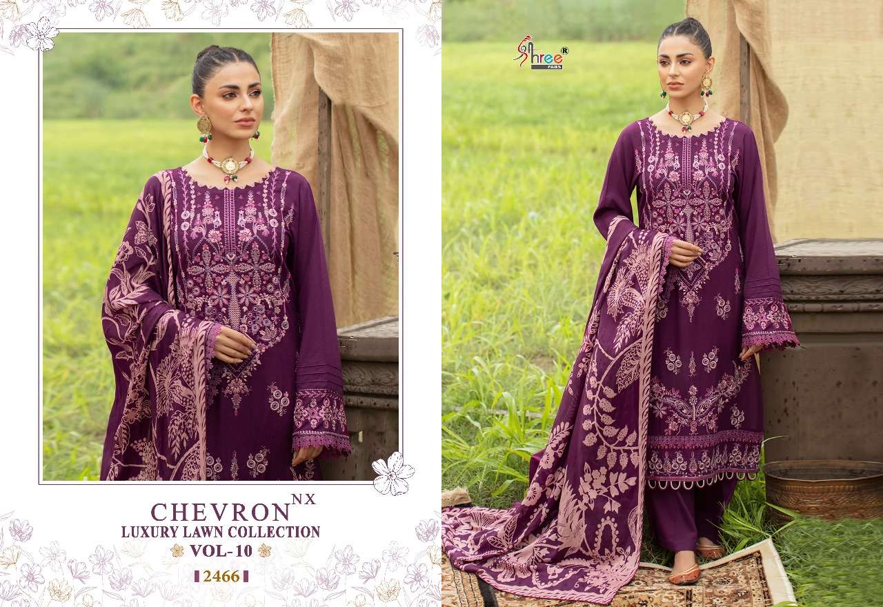 SHREE FABS CHEVRON LUXURY LAWN COLLECTION VOL 10 NX 