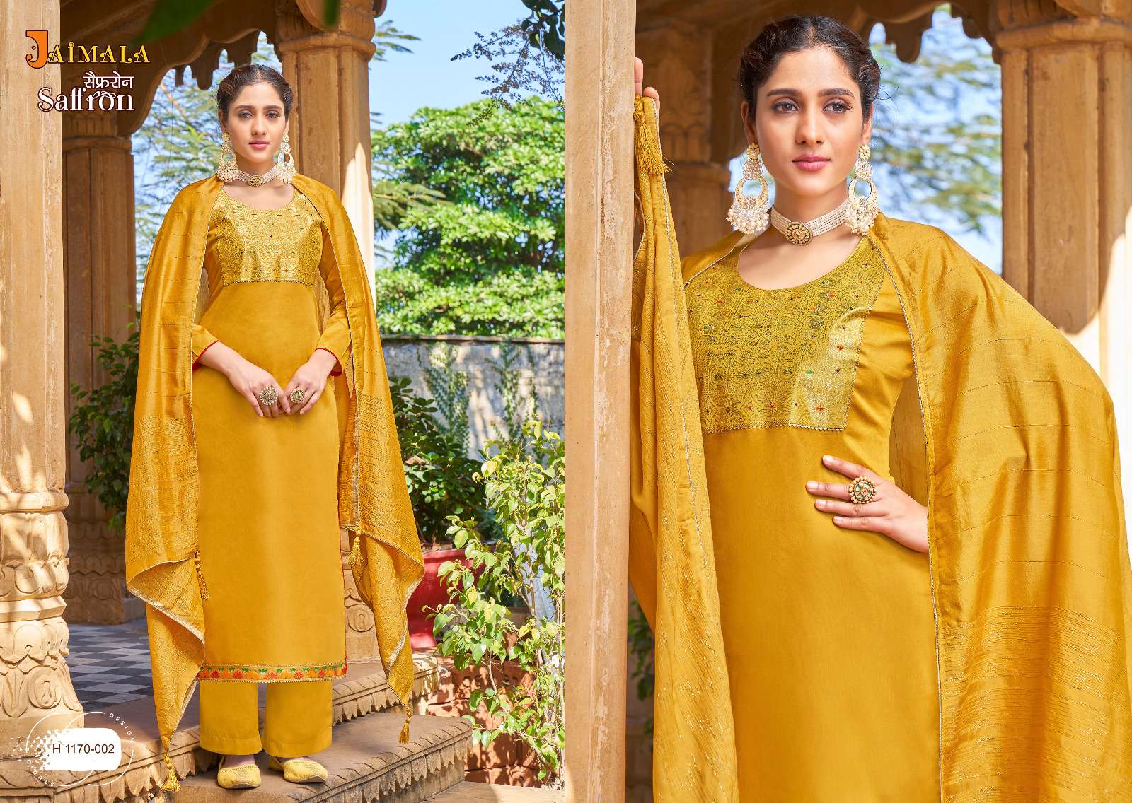 ALOK SUITS JAIMALA SAFFRON