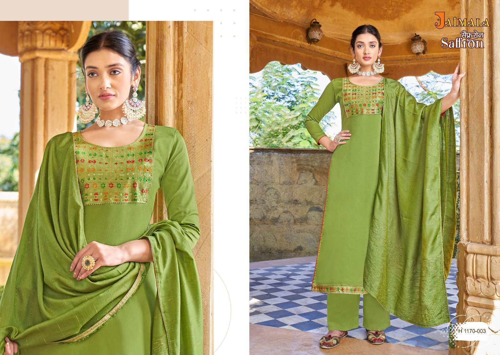 ALOK SUITS JAIMALA SAFFRON