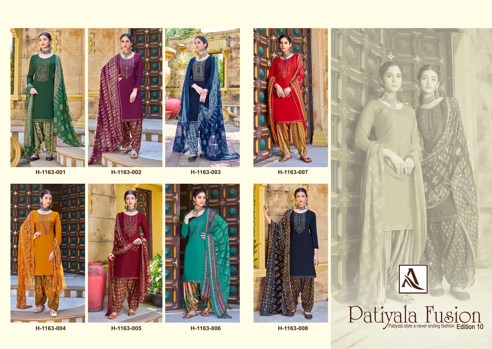 ALOK SUITS PATIYALA FUSION VOL 10 