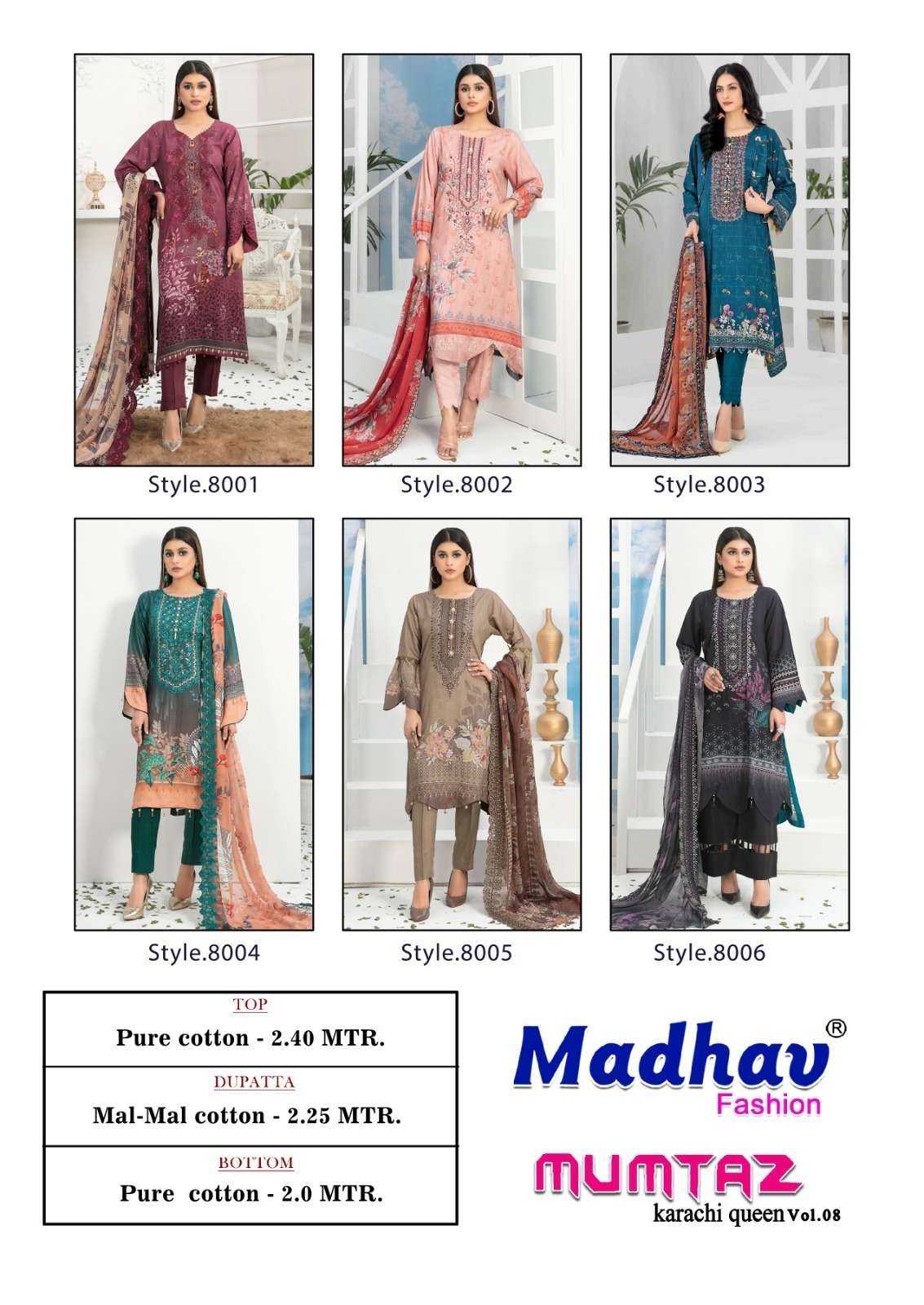 MADHAV FASHION MUMTAZ KARACHI QUEEN VOL 8