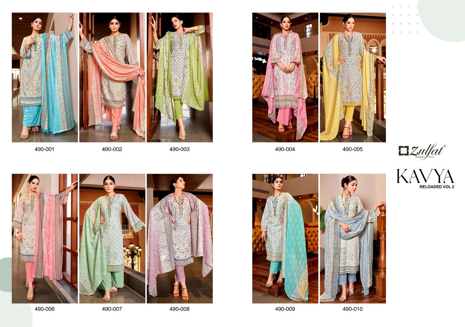 ZULFAT DESIGNER SUITS KAVYA VOL 2