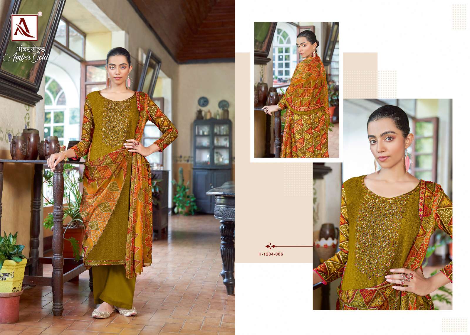 ALOK SUITS AMBER GOLD