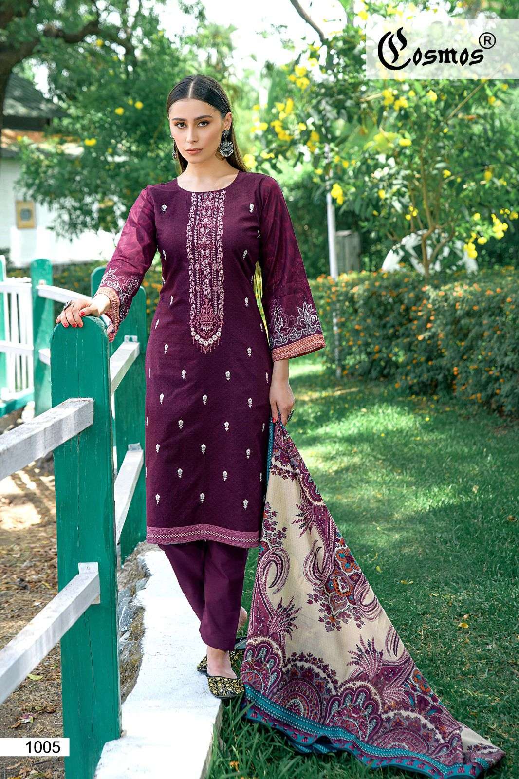 COSMOS FASHION NOOR EMBROIDERED