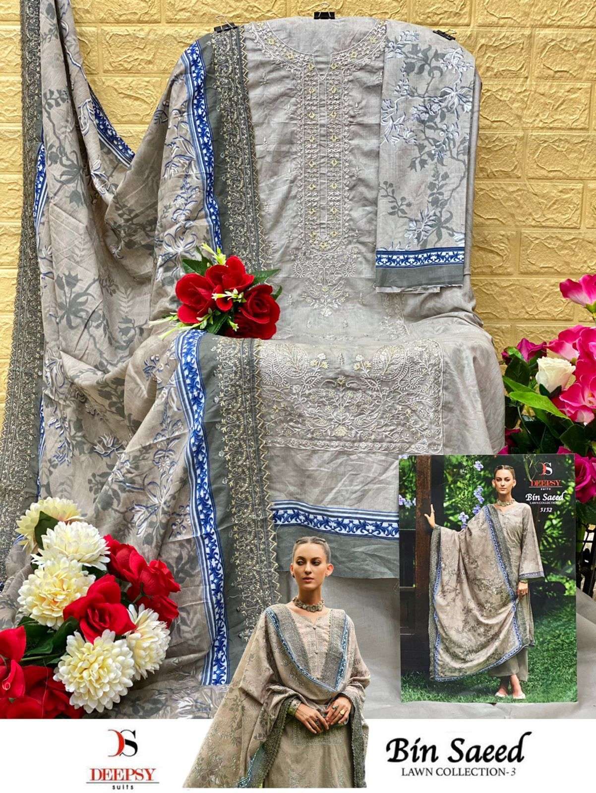 DEEPSY SUITS BIN SAEED LAWN COLLECTION VOL 3 
