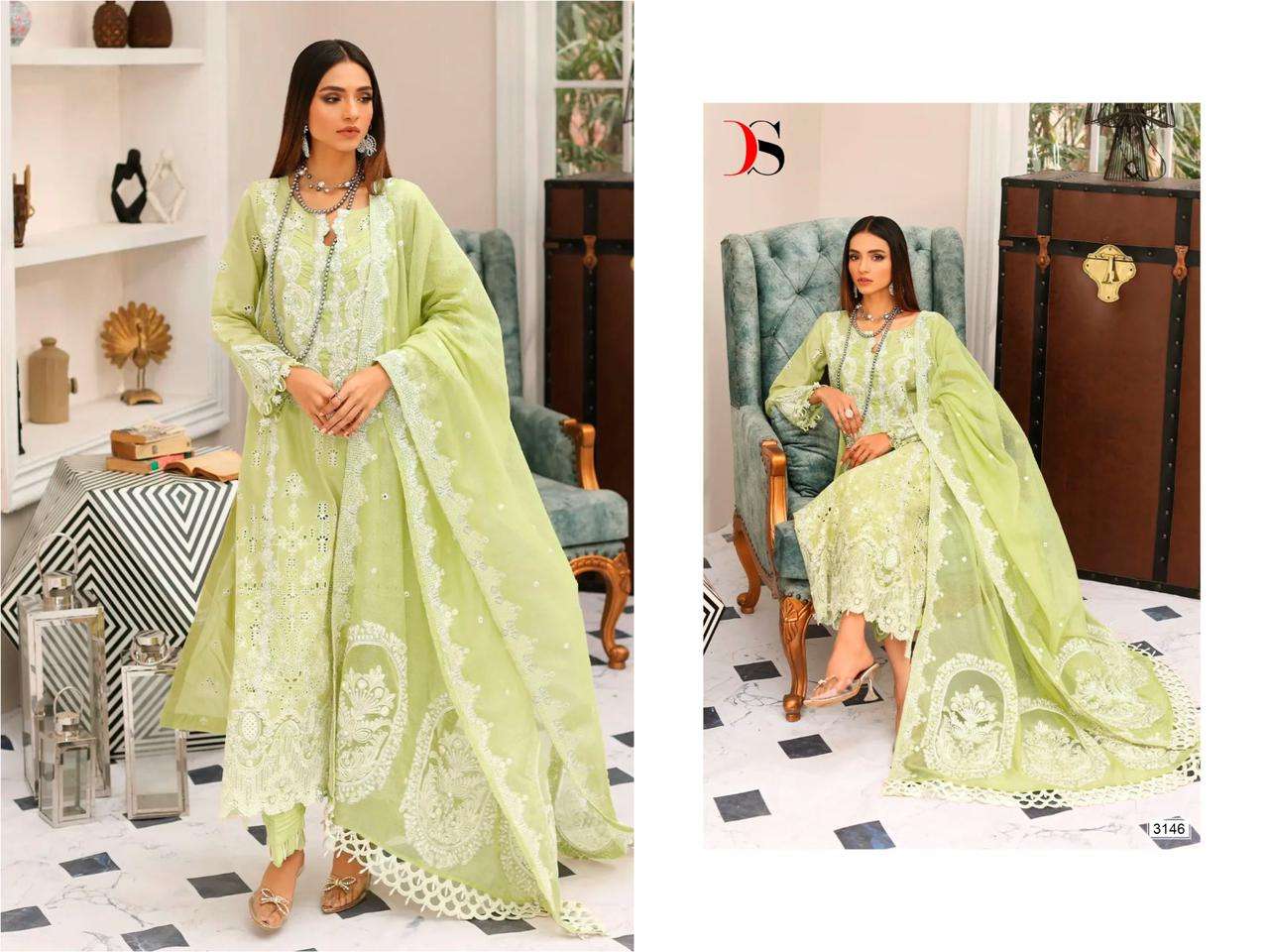 DEEPSY SUITS ELAF CHIKANKARI 23