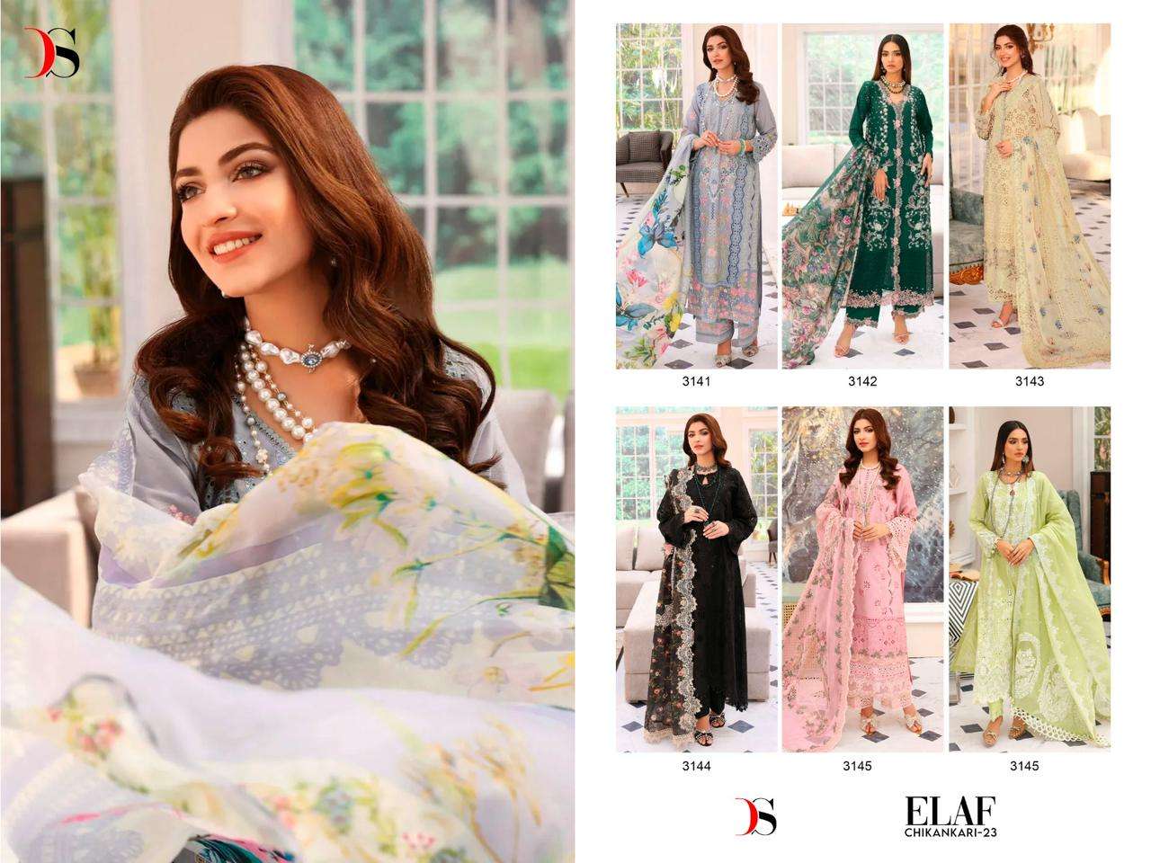 DEEPSY SUITS ELAF CHIKANKARI 23