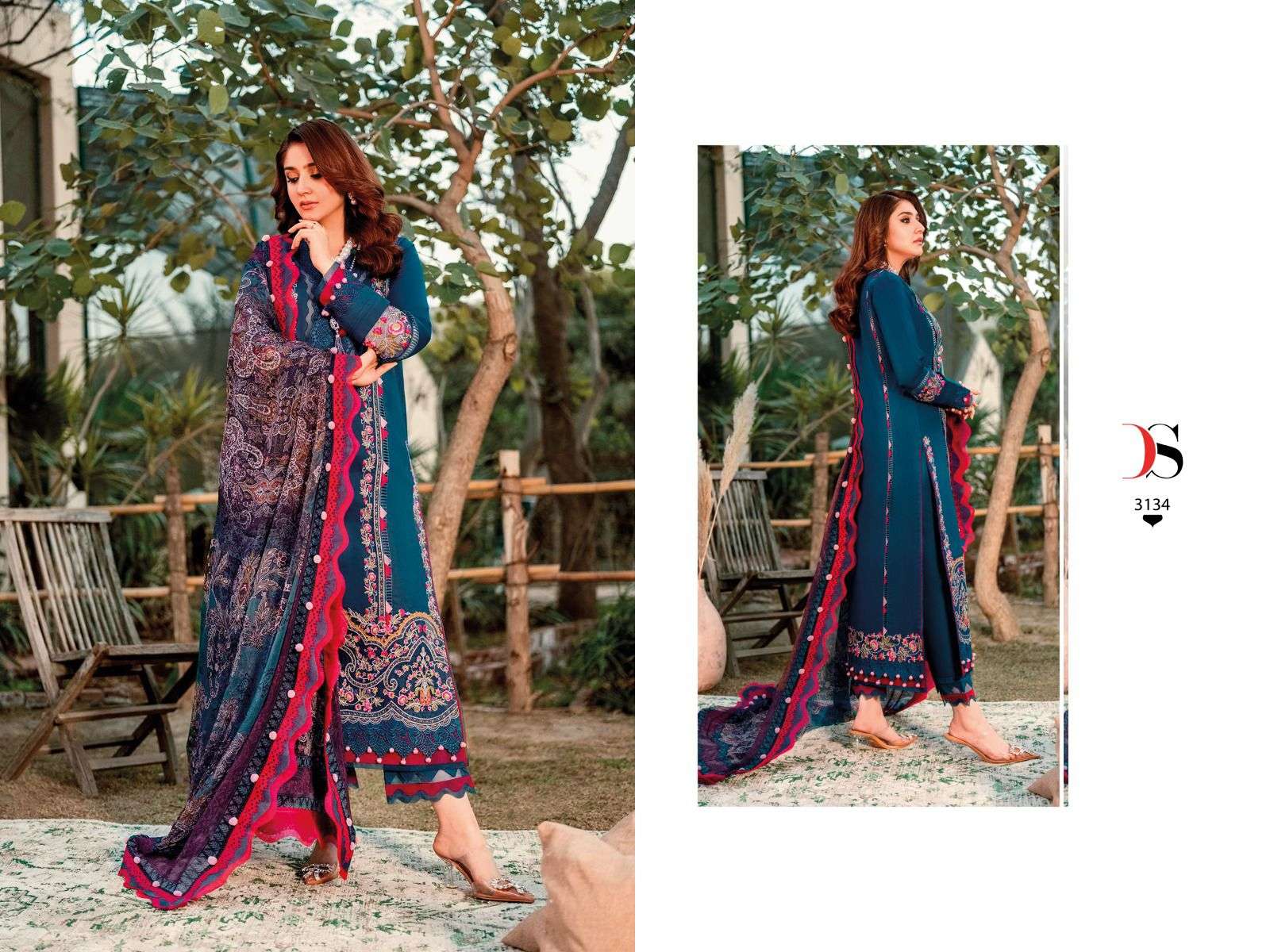 DEEPSY SUITS FIRDOUS OMBRE EMBROIDERED VOL 2