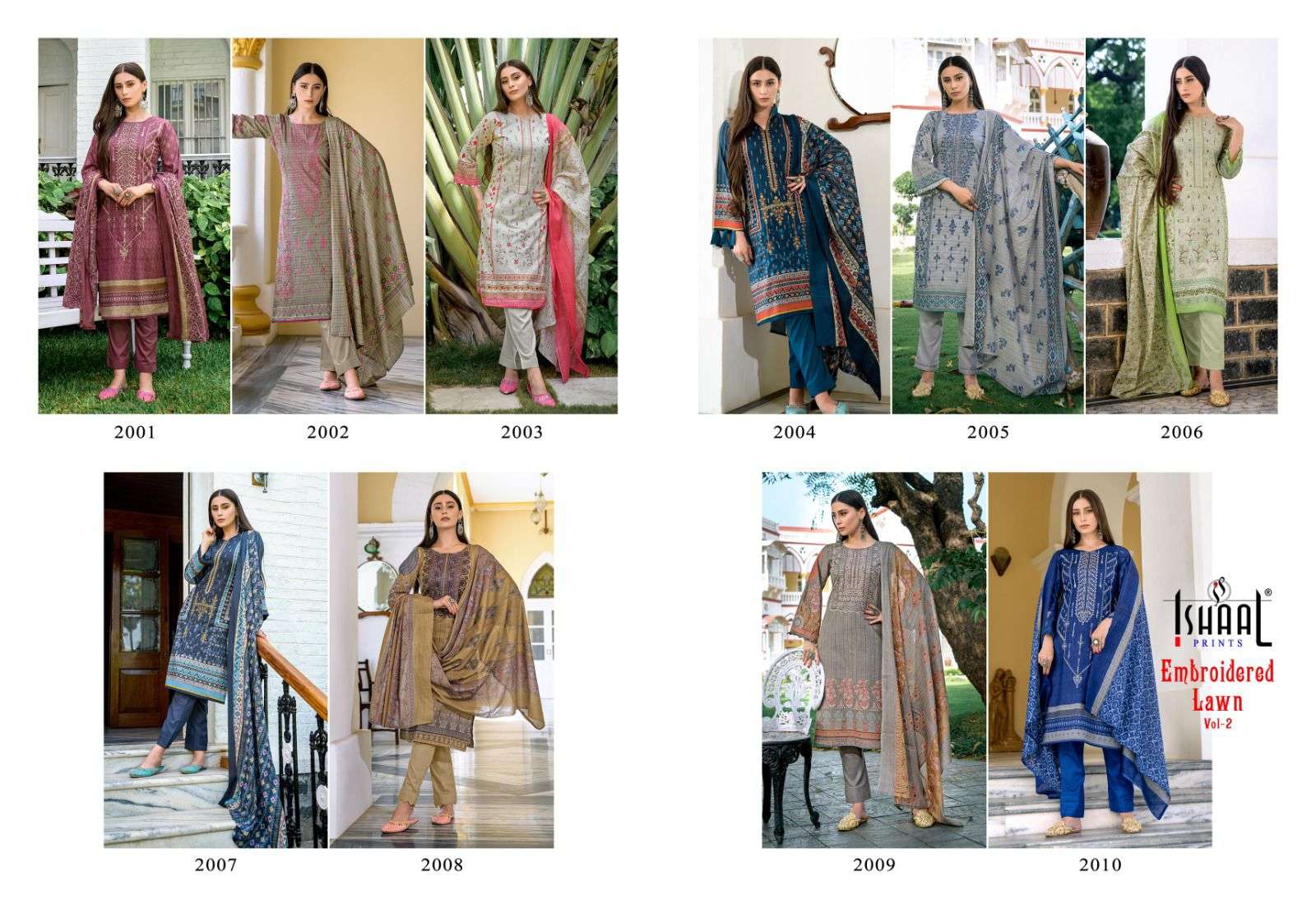 ISHAAL PRINTS EMBROIDERED LAWN VOL 2