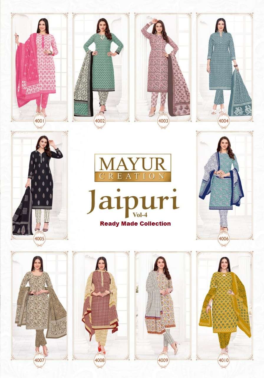 MAYUR CREATION JAIPURI VOL 4 READY MADE COLLECTION