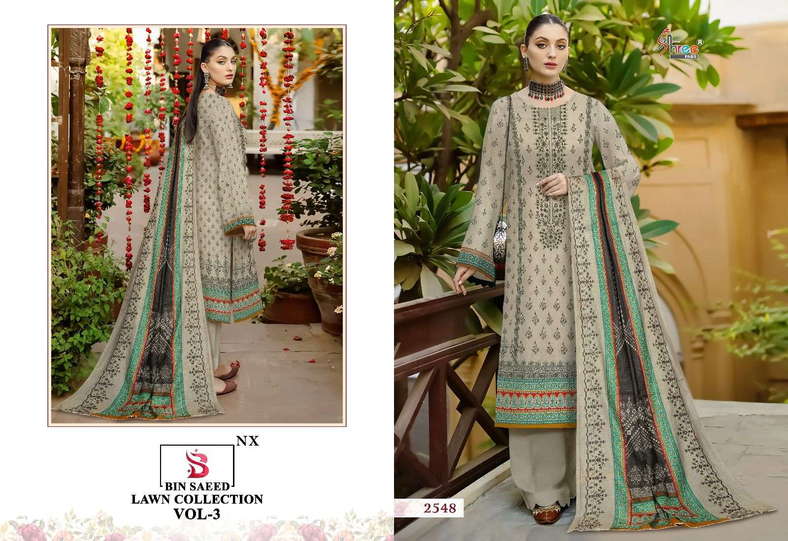 SHREE FABS BIN SAEED LAWN COLLECTION VOL 3 NX