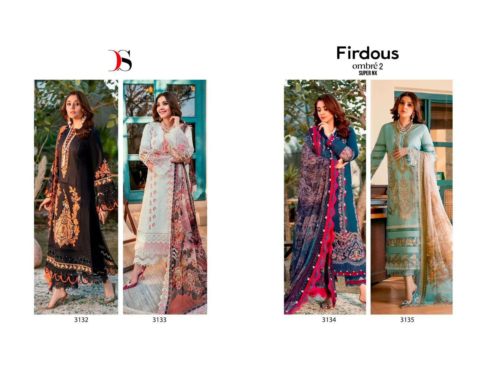DEEPSY SUITS FIRDOUS OMBRE EMBROIDERED VOL 2 SUPER NX 