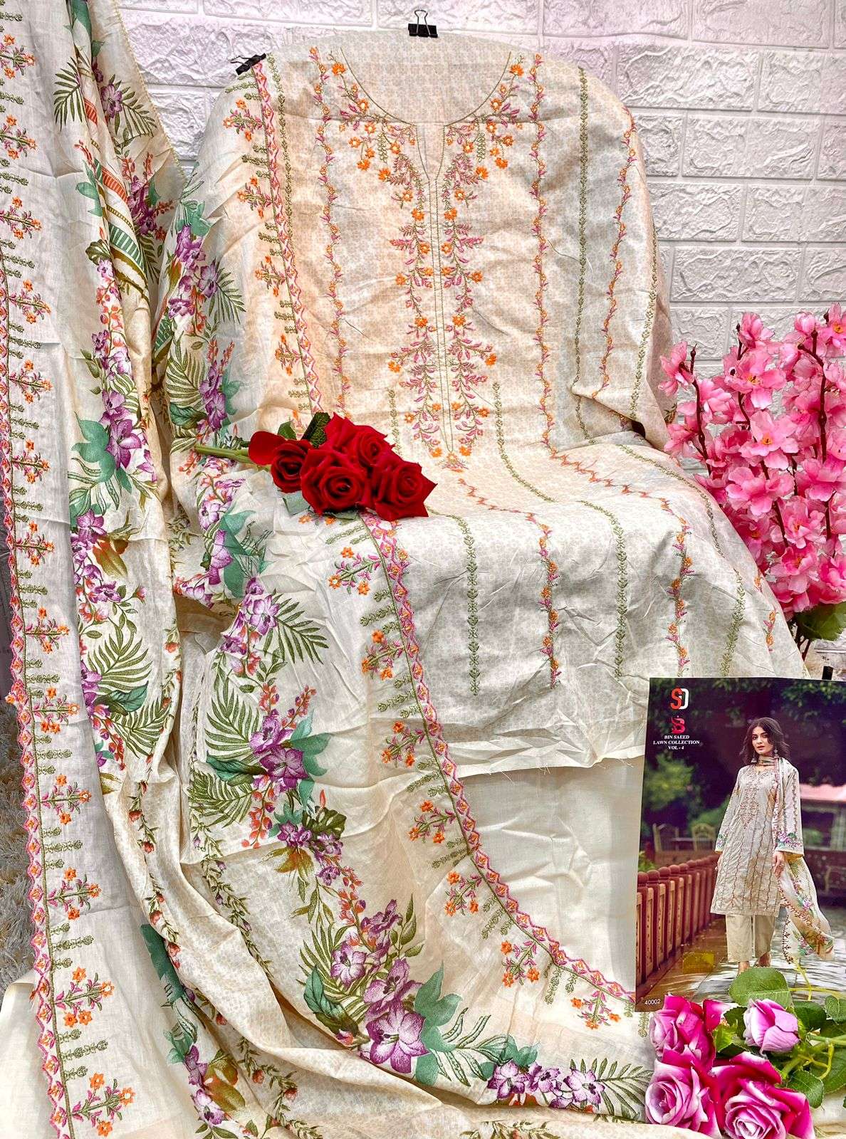 SHARADDHA DESIGNER BIN SAEED LAWN COLLECTION VOL 4