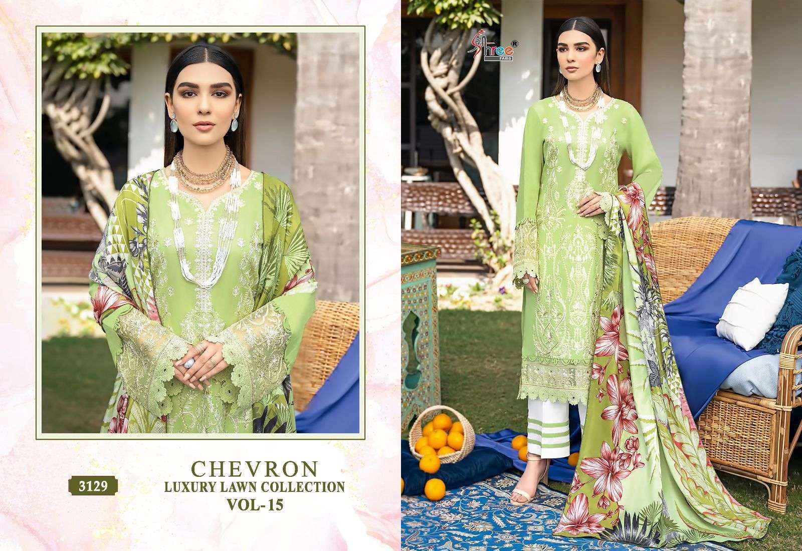 SHREE FABS CHEVRON LUXURY LAWN COLLECTION VOL 15