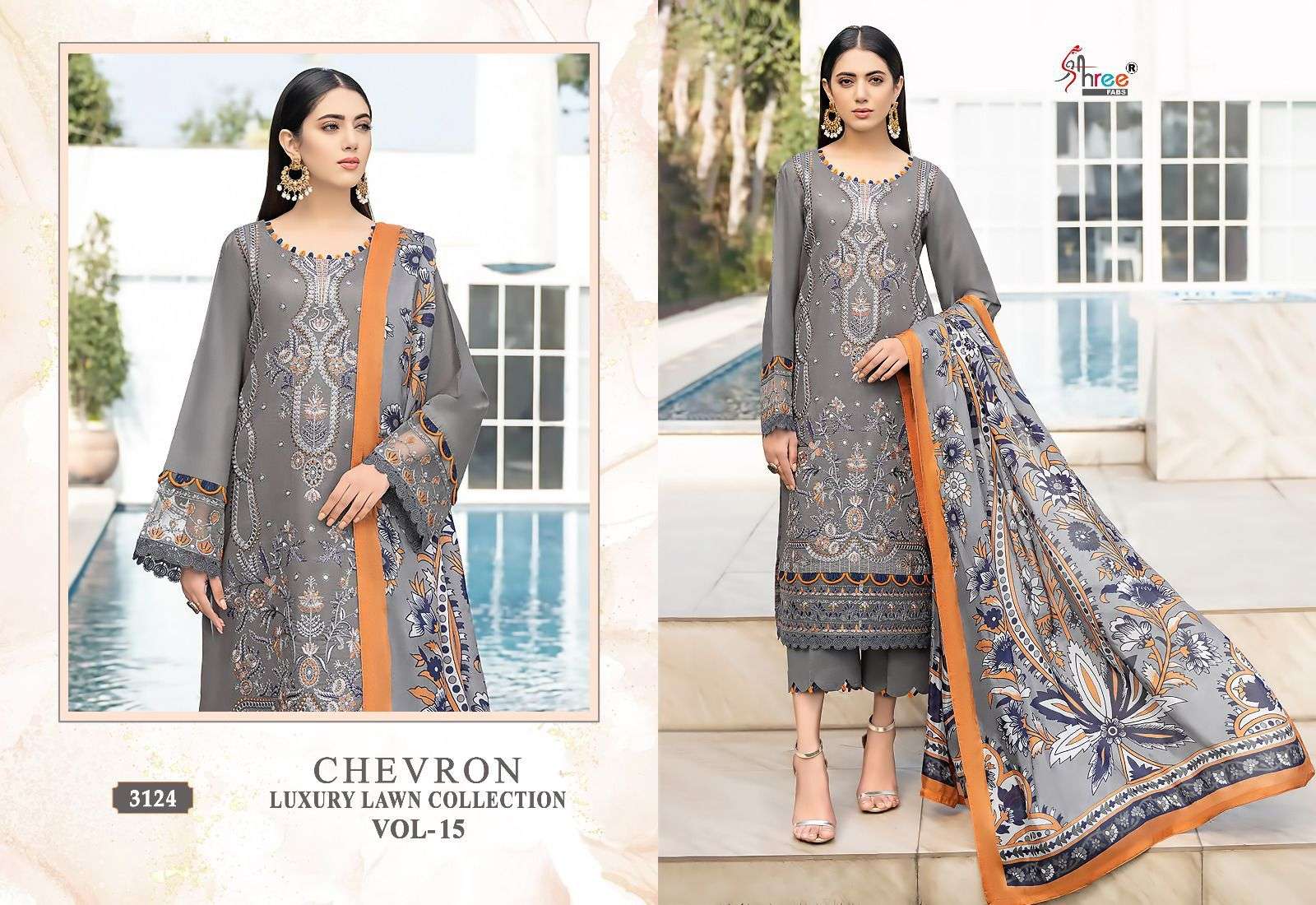 SHREE FABS CHEVRON LUXURY LAWN COLLECTION VOL 15