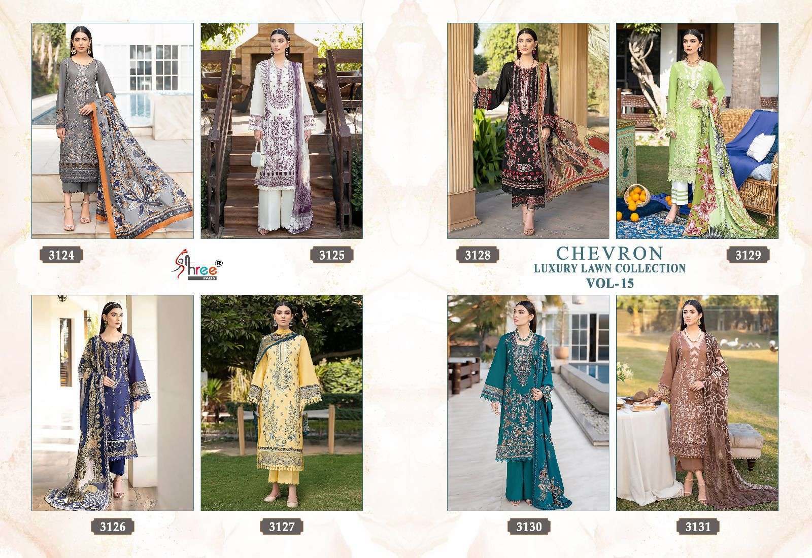 SHREE FABS CHEVRON LUXURY LAWN COLLECTION VOL 15