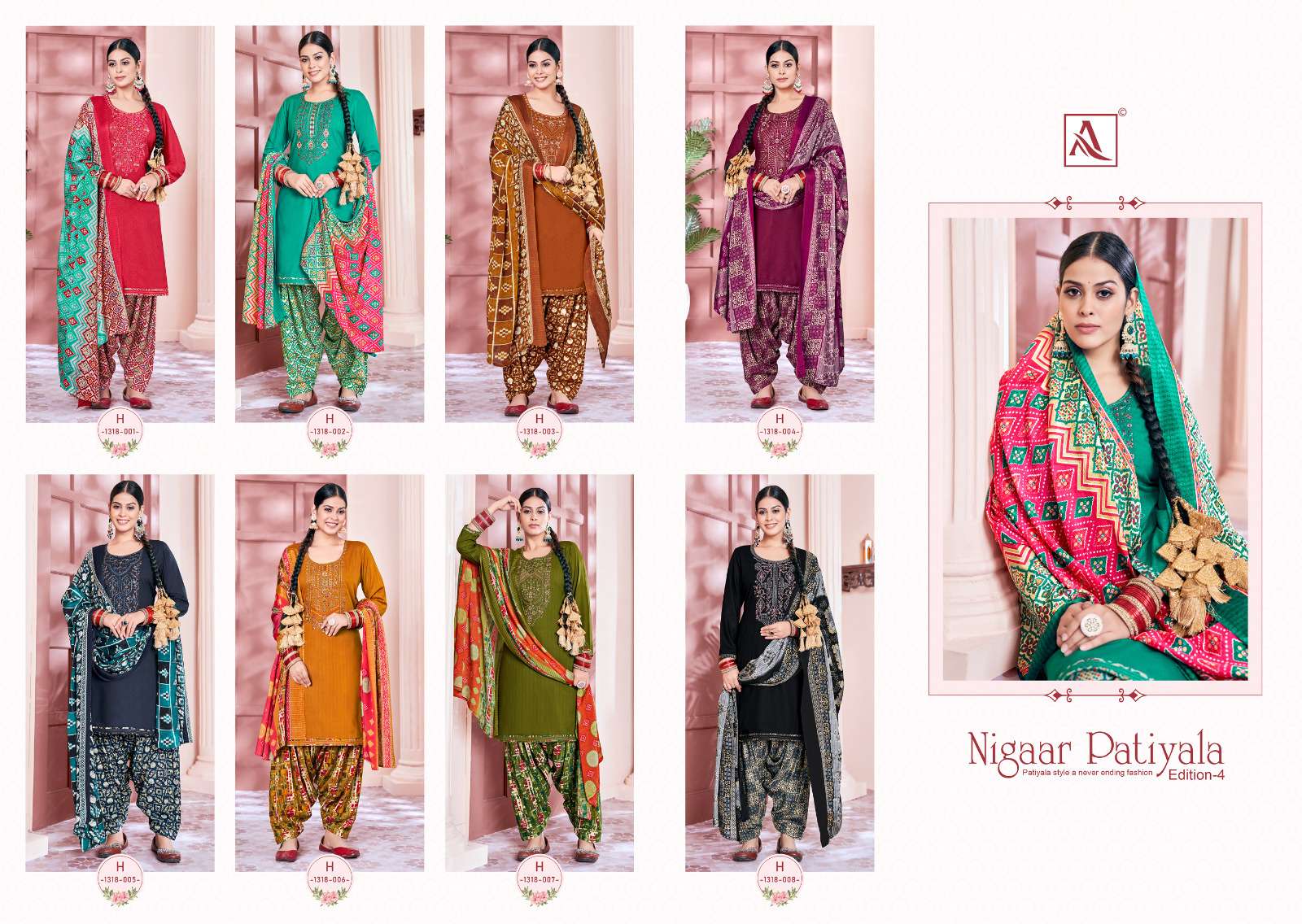 ALOK SUITS NIGAAR PATIYALA EDITION VOL 4 