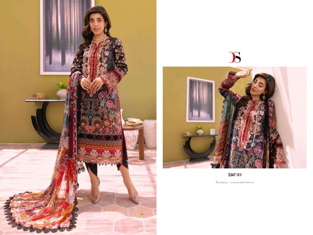 DEEPSY SUITS FIRDOUS BLISS LAWN 23