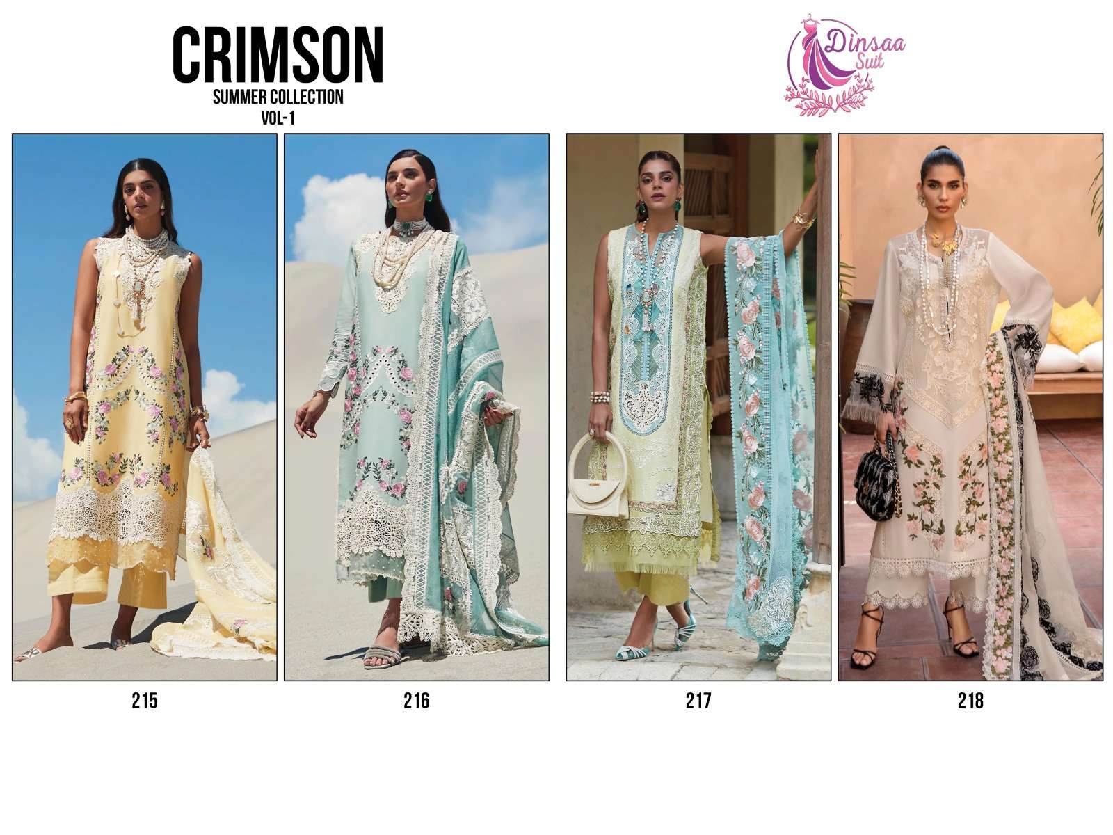 DINSAA SUIT CRIMSON SUMMER COLLECTION VOL 1