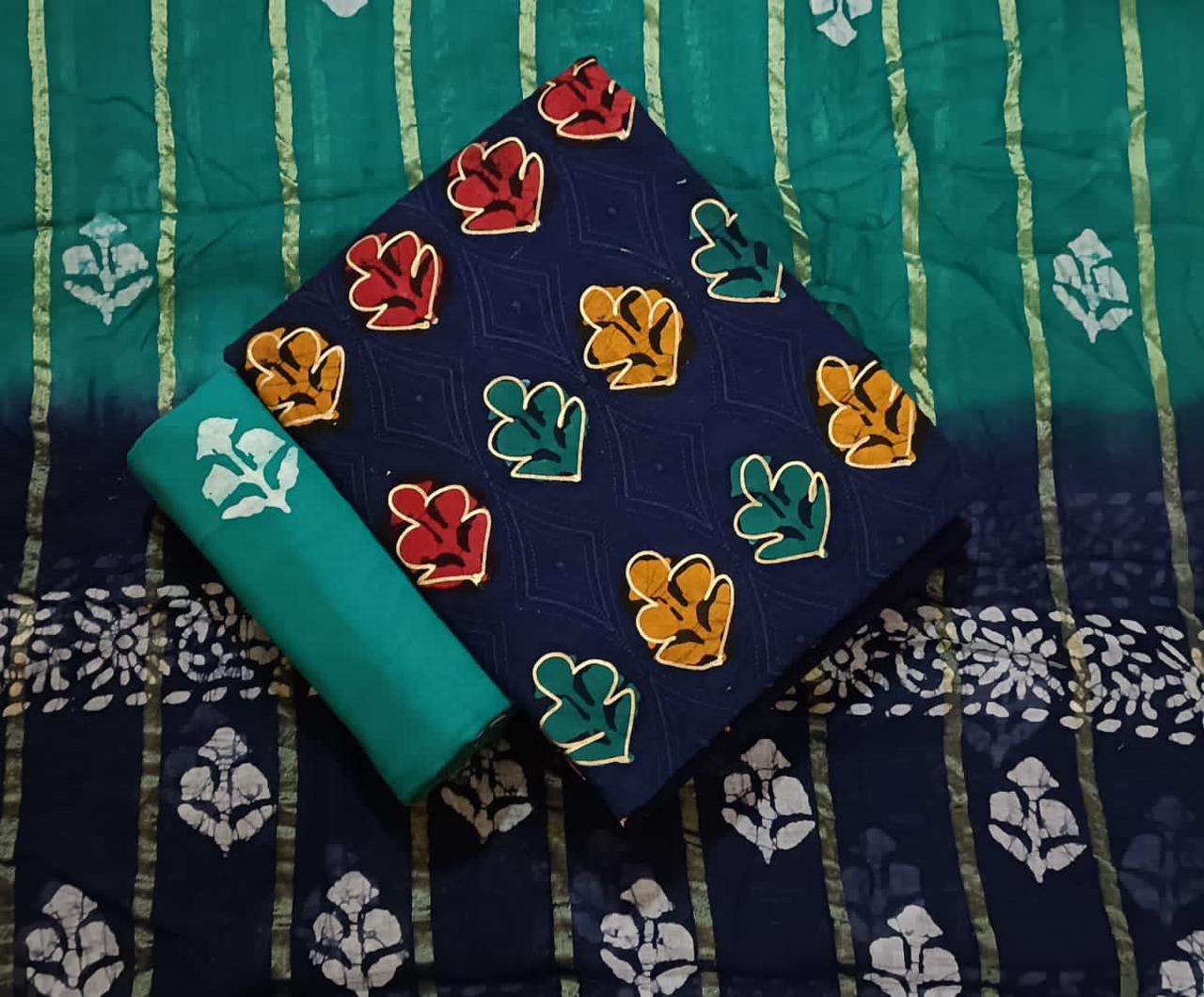 JJ CREATION MULTI GOLD WAX BATIK WORK SUITS EDITION VOL 1