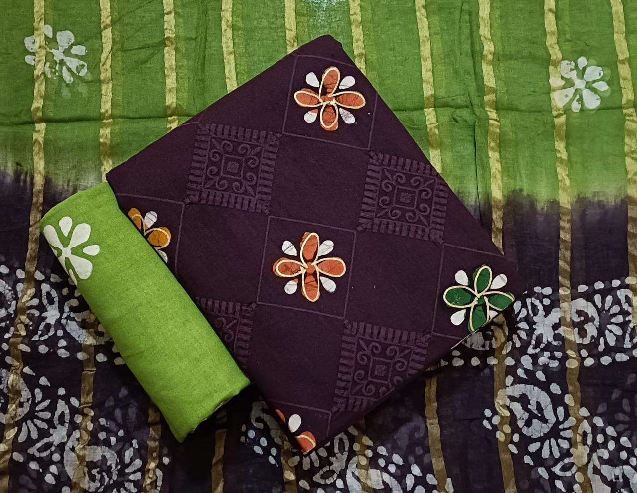 JJ CREATION MULTI GOLD WAX BATIK WORK SUITS EDITION VOL 1