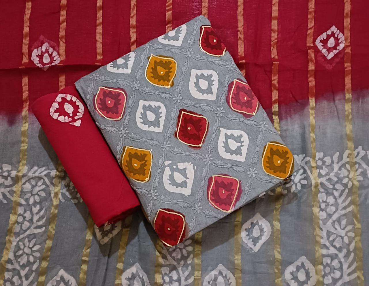 JJ CREATION MULTI GOLD WAX BATIK WORK SUITS EDITION VOL 1